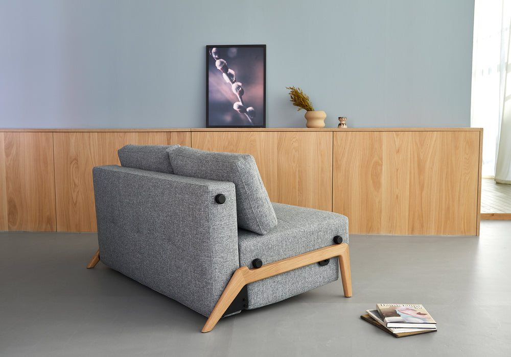 Slaapbank Cubed zonder armleuning van Innovation Living in grijs stof