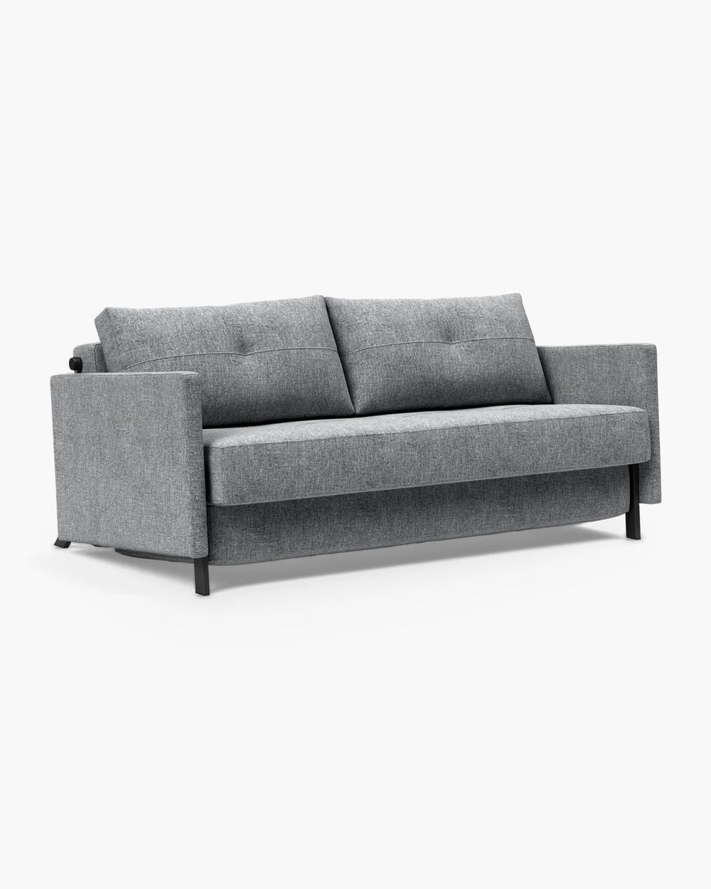 Slaapbank Cubed met armleuning van Innovation Living in grijs stof