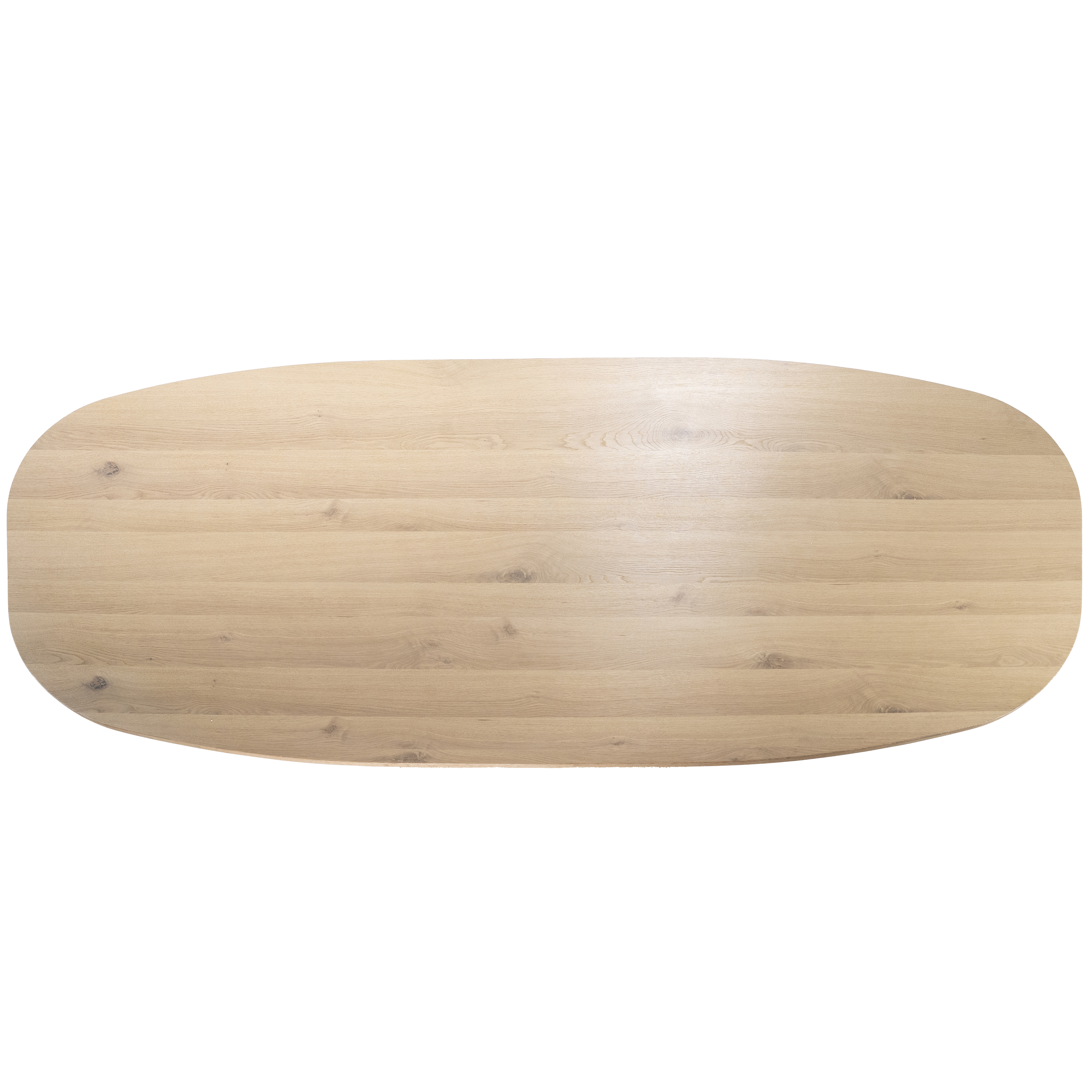 Ovale houten eettafel 250x110cm - natuur eiken