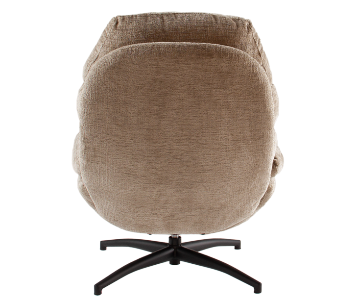 Fauteuil met voetenbank - beige