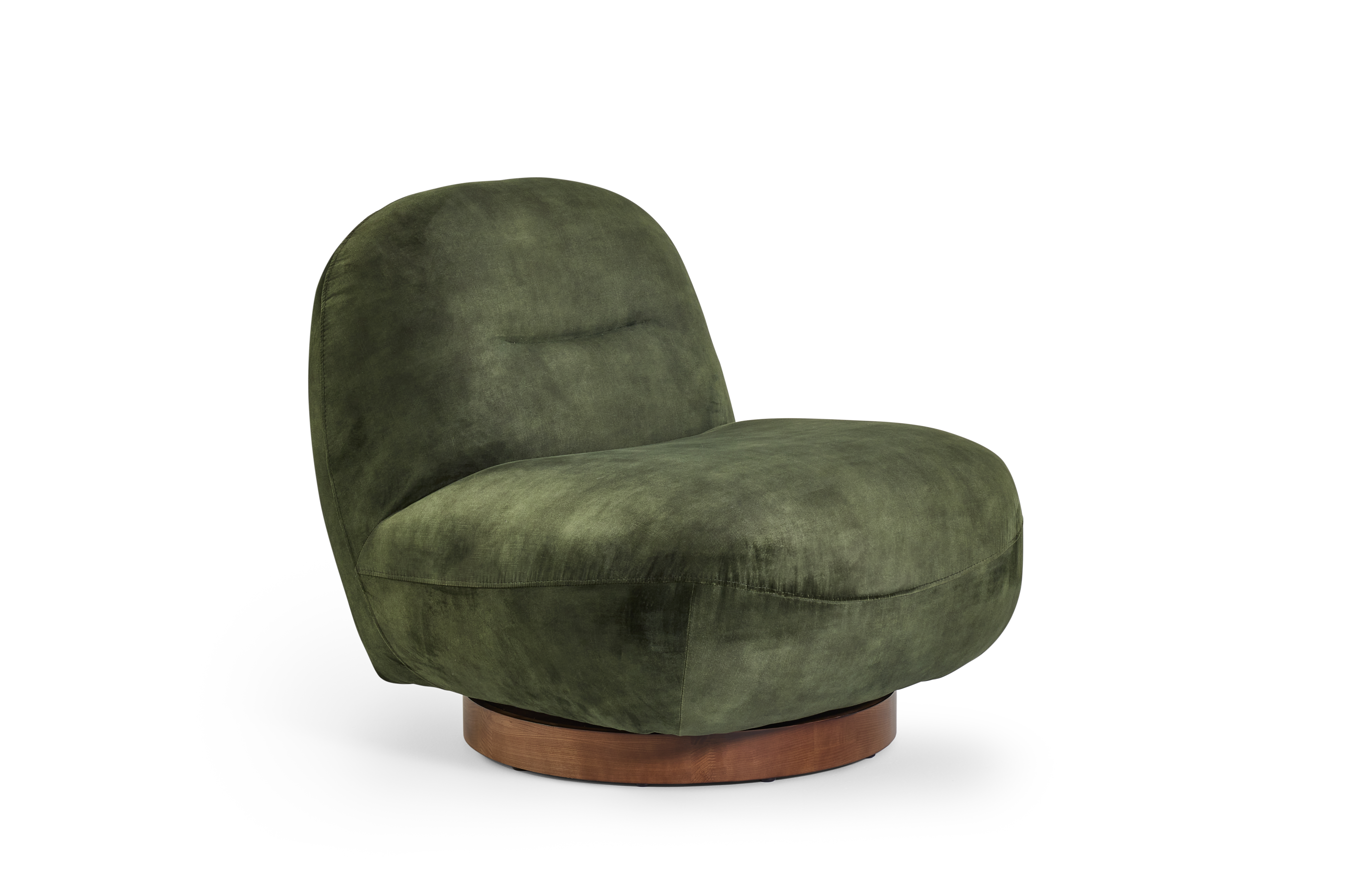 Draaifauteuil fluweel - Decent Green groen