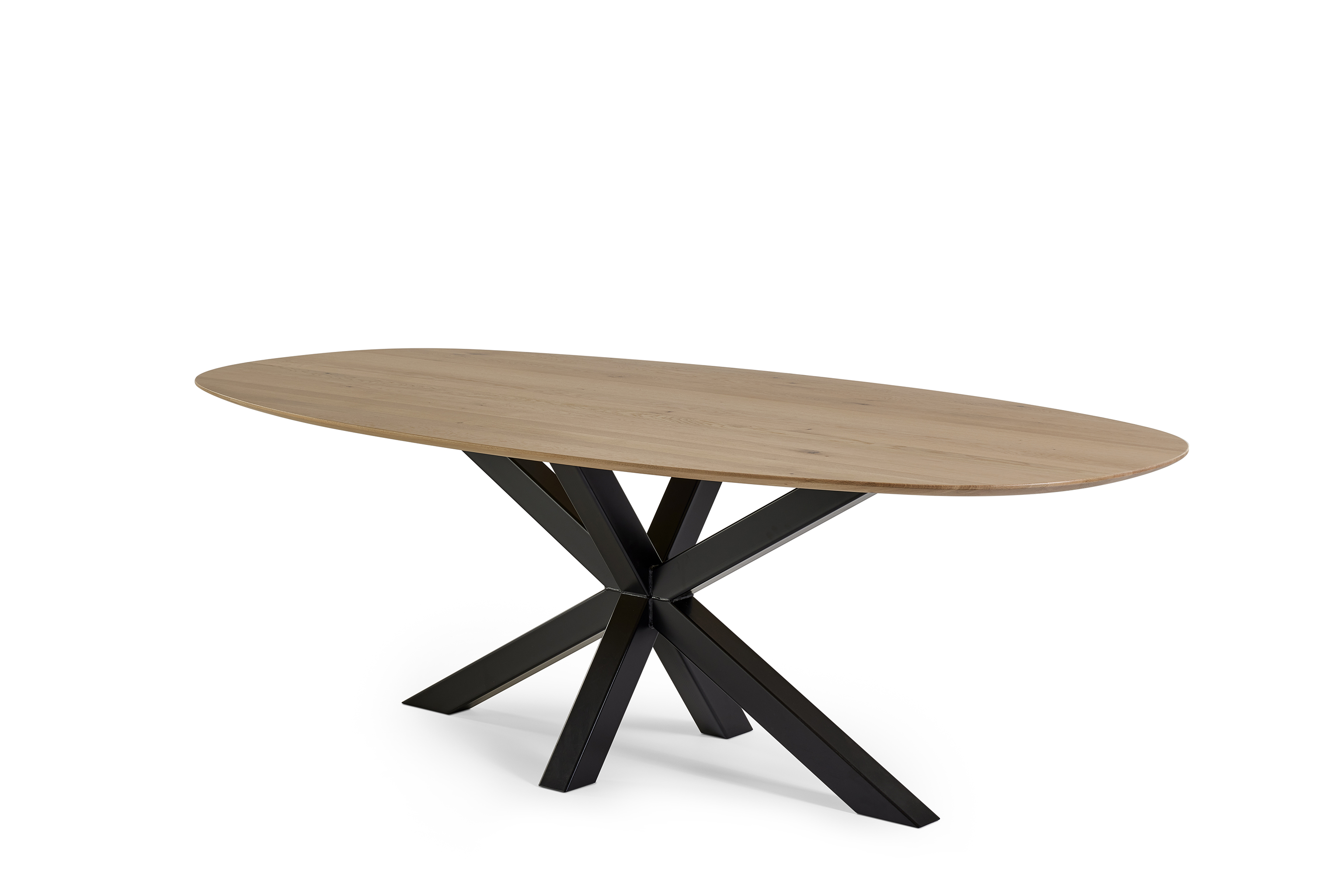 Ovale tafel Glasgow 240x120cm - smoked oak