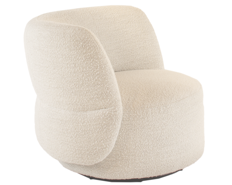 Draaifauteuil bouclé - Merino Pearl ecru