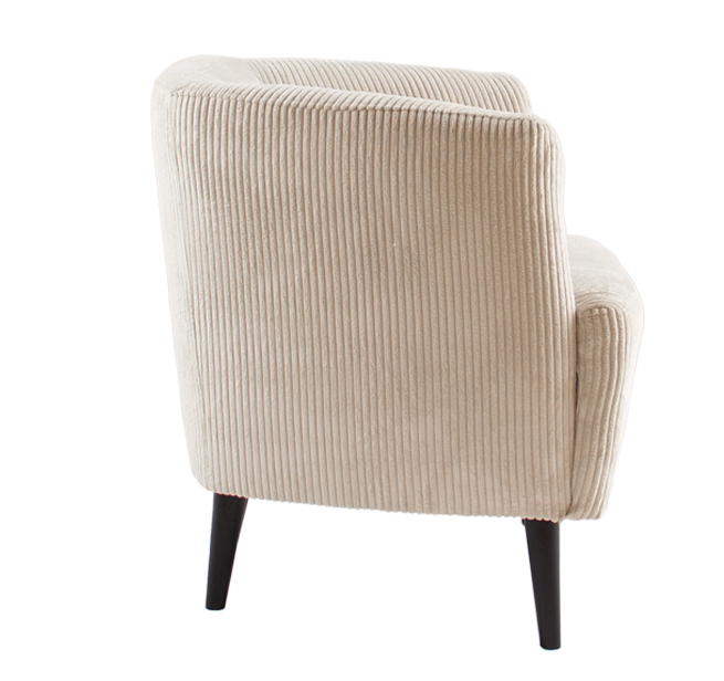 Fauteuil in fluweel - Cream beige