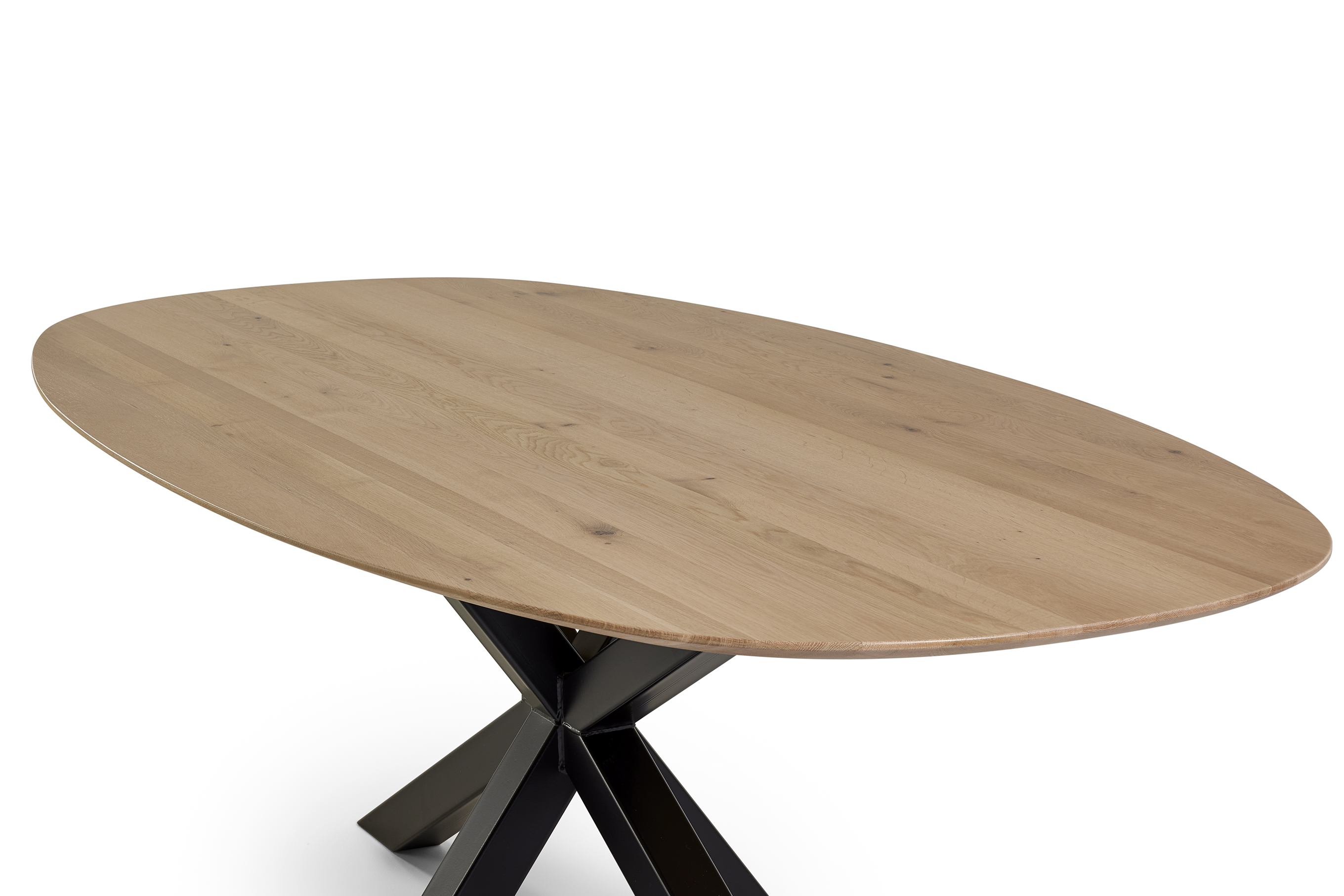 Ovale tafel Glasgow 240x120cm - smoked oak